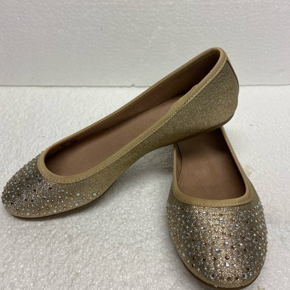 Style & Co Women’s Angelina Ballet Flats Gold Sparkly Metallic Size 7